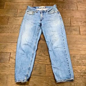 Hi, these are Levi’s vintage red tag blue jeans, would make a really good pear.